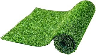 pujindu Synthetic Artificial Grass Turf, Outdoor Anti-Shedding Fake Grass Turf Mat, Kitchen Backyard Synthetic Lawn Carpet (Color : Green, Size : 1mx3.5m)