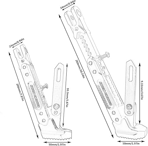 Miniatura 3 de Soporte universal para motocicleta, soporte lateral ajustable para motocicleta, soporte lateral de estacionamiento para motocicleta eléctrica,