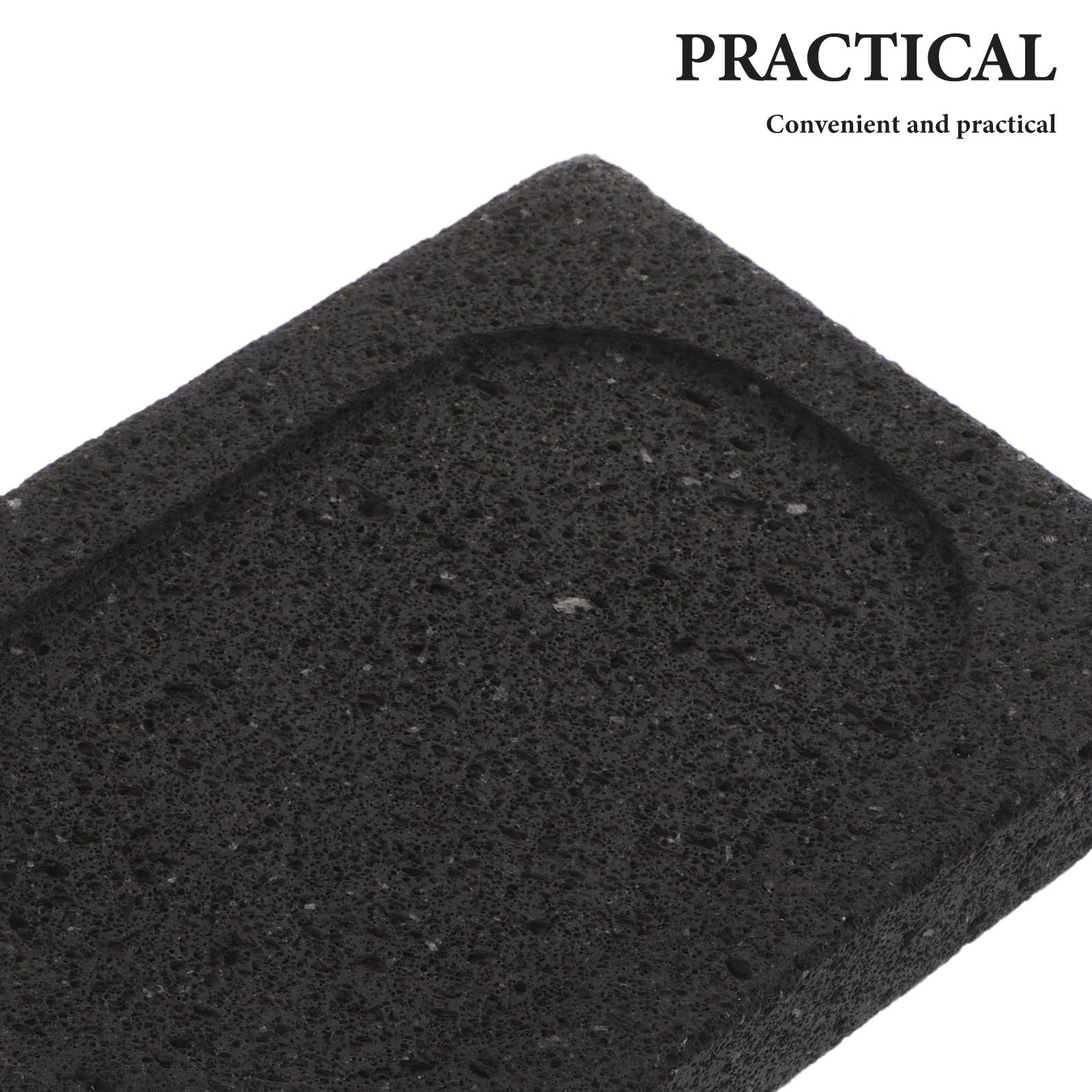 ibasenice Piastra in Pietra Lavica per Barbecue Coreano Nonstick Senza Fumo, Piastra di Pietra Volcanica Nera per Grigliate Indoor e Outdoor, per Carne e Verdure