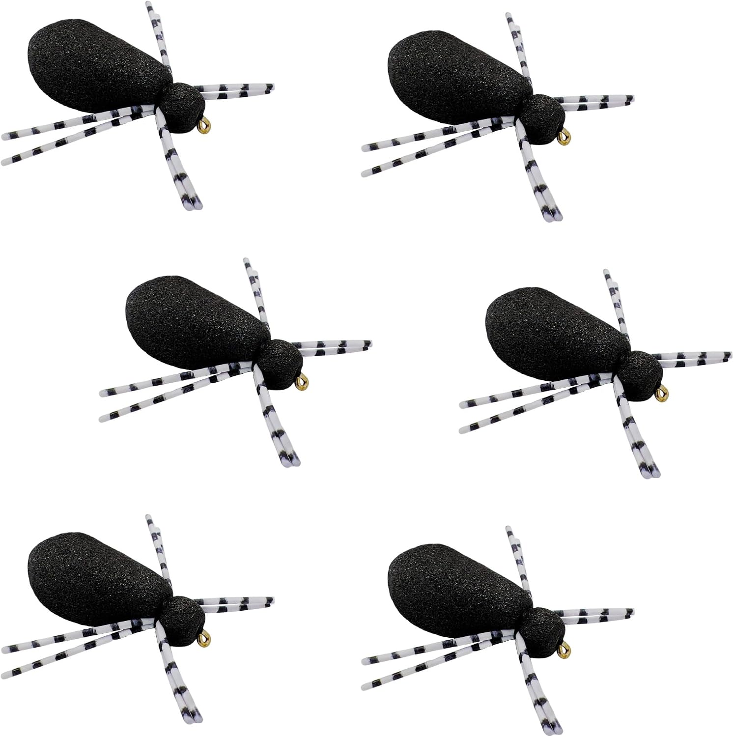 Foam Spider Fly Fishing Set – Topwater Dry Flies for Bass, Panfish, and Trout