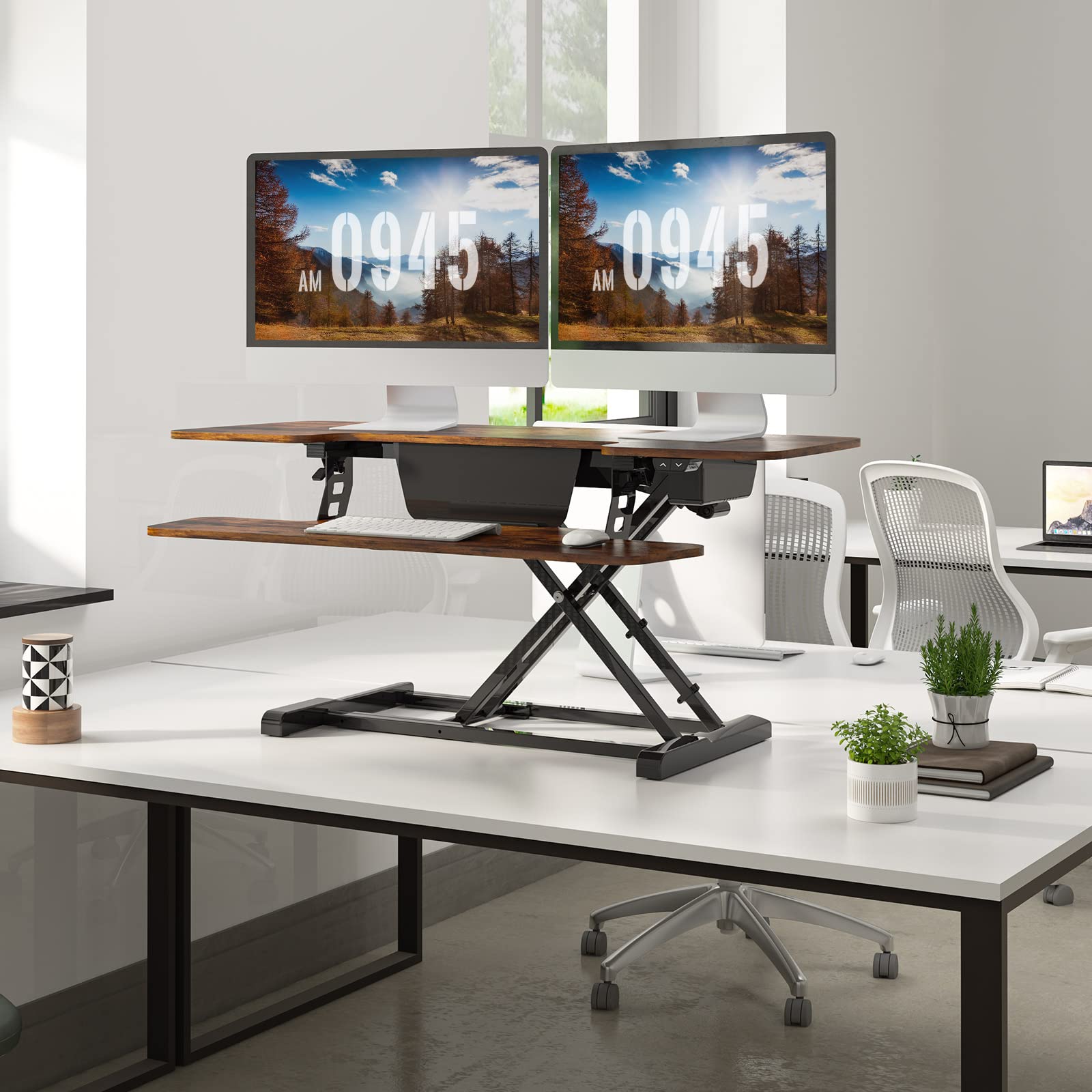 Snapklik.com : FLEXISPOT Electric Standing Desk Converter 42