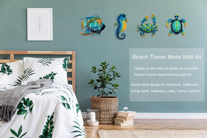 Set de 4 Decoraciones de Pared de Metal para Exterior miniatura 5