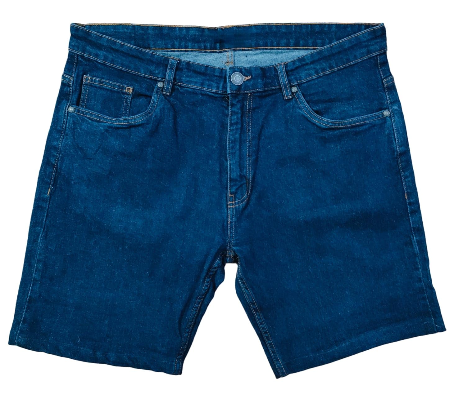 happening Plus Size Women Slim FIT Stretch Denim Long Shorts (Bermuda) - Length 21 inch - MID Rise - Dark Blue Color - Waist Size (2XL) 36 to (4XL) 40 inch-picture-16