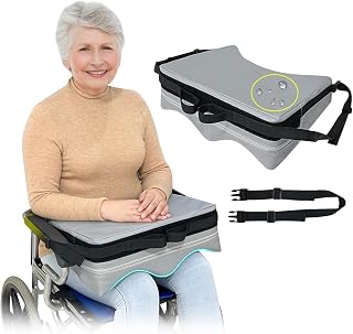 Wheelchair Lap Tray Cushion Wheelchair Lap Buddy for Seniors Removable Tray Table Dementia Patient Safety Positioning Prevents Forward Sliding Anti Fall Arm Support Lap Desk Reading Pillow