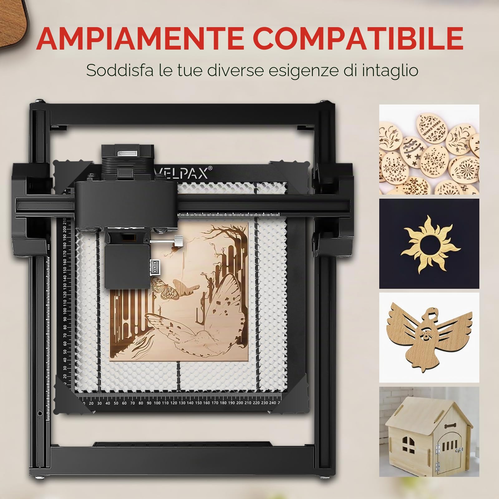 Tavolo a Nido d'Ape 500x500mm per Incisore Laser, Piattaforma di Lavoro Laser con Piastra in Alluminio, Rapida Dissipazione del Calore e Protezione Tavolo