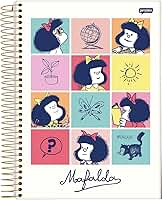 Jandaia - Caderno Espiral Universitário CD 1 Matéria 80 Fls Mafalda Quadrinhos FSC