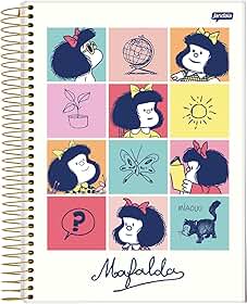Jandaia - Caderno Espiral Universitário CD 1 Matéria 80 Fls Mafalda Quadrinhos FSC