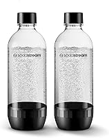 Vista 1 de SodaStream 1L Classic DWS Botella para bebidas carbonatadas, color negro (paquete doble), paquete de 2