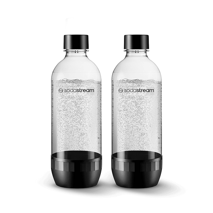 苏打水机经典黑色1L瓶双包装 - 洗碗机安全