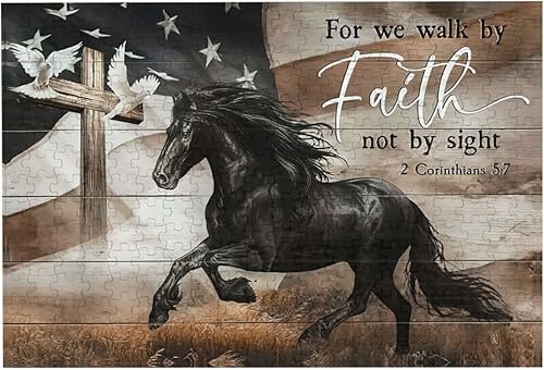 Rompecabezas motivacional de caballos de 1000 piezas desafiantes juegos de rompecabezas para adultos, adolescentes y niños, adecuado para pinturas