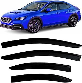2022-2025 Tape-On Side Window Visor Deflectors for Subaru WRX Smoke Tinted Rain Guards Premium Limited GT 2023 2024
