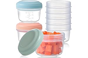 8 Pack 4 oz Reusable Zip Top Snack Containers with Lids