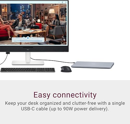 Dell S3225QC 32 Plus 4K QD-OLED Display – 31.5" (3840 x 2160) 120Hz 0.03ms Display, AI-Enhanced 3D Space Audio, Height/Tilt/Rotate/Tilt Adjustment – Ash White - 6