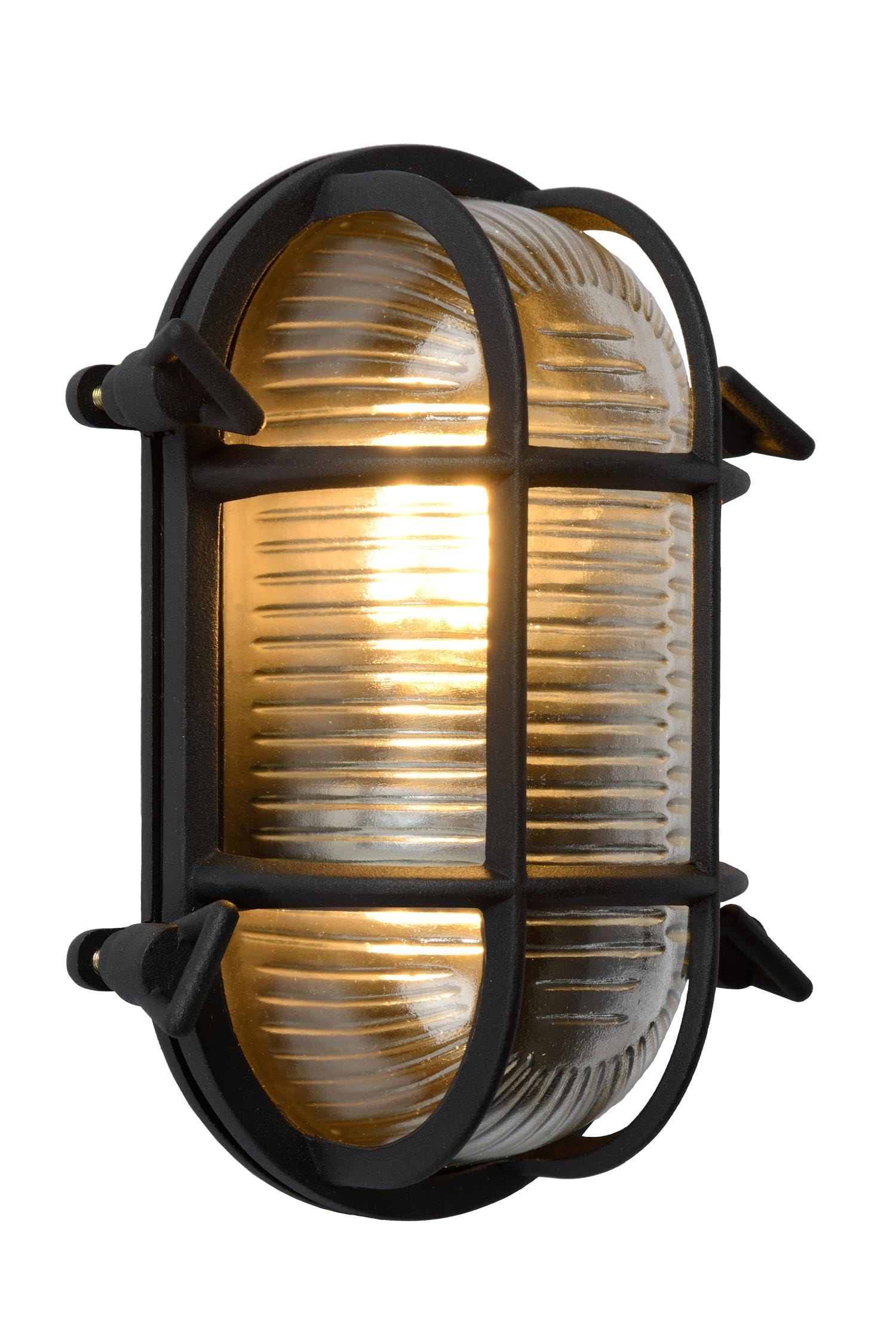Lucide Black Dudley - Wall Light Indoor/Outdoor - 1Xe27 - Ip65