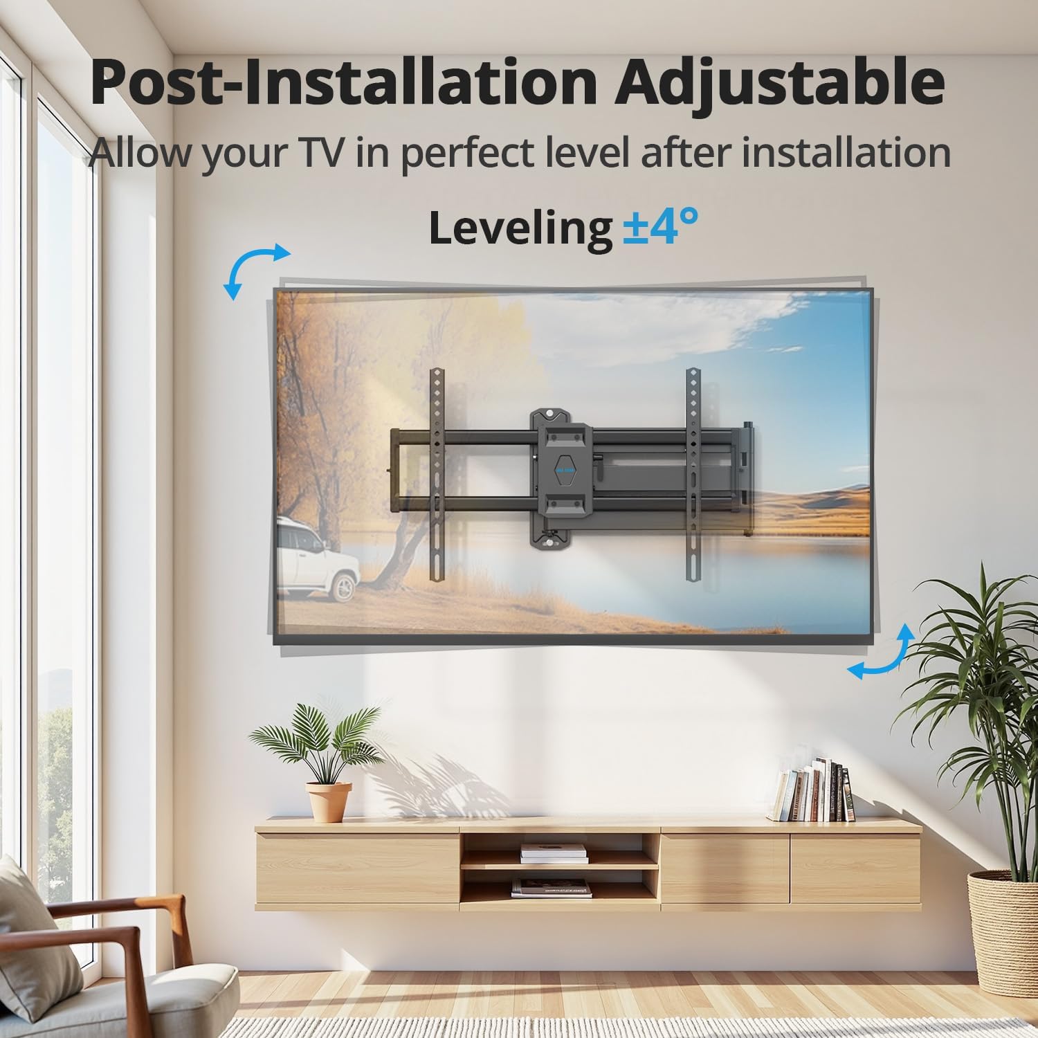 USX STAR Corner TV Wall Mount Long Arm TV Mount Bracket for 37-84 Inch TVs, Full Motion TVs Wall Mounts with 32” Articulating Arms Extension & Tilt & Swivel, Max VESA 600x400mm, Holds up to 100 lbs