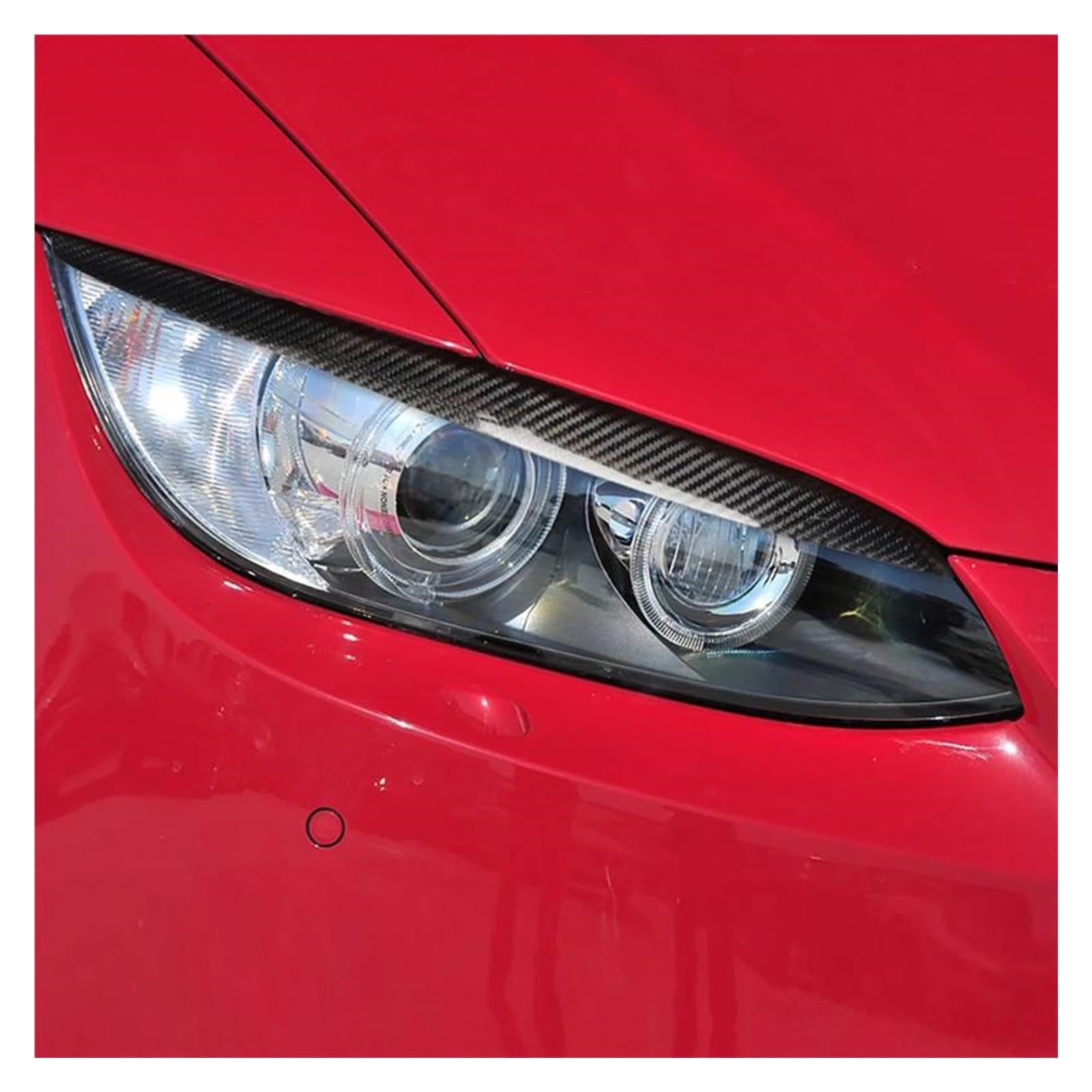 Reflektor z włókna węglowego naklejka na brwi tapicerka lampy przedni reflektor powieka brwi Compatible With serii 3 E92 E93 Coupe 2 drzwi 2006-2012