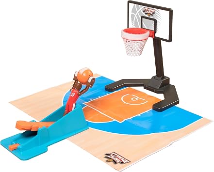 TOMY Xtreme Dunk Basketball Game, Slam Dunk Action Toy for Kids, Launchpad with Adjustable Aim, Trick Shot Hoop Challenge, Includes Alley-Oop Stand, Ages 6+, 1 to 4 Players, No Batteries Required