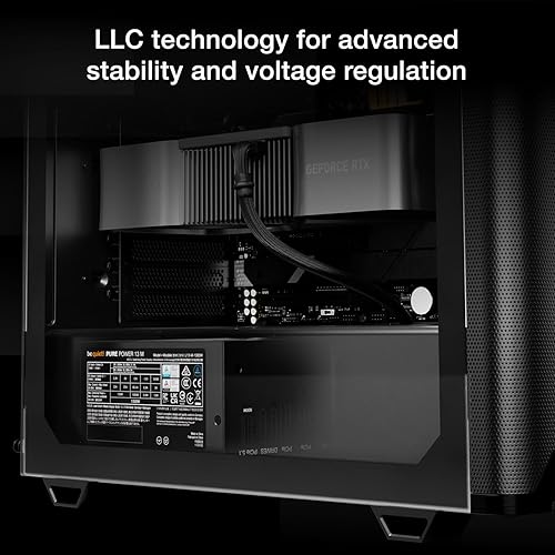 Miniatura 8 de Pure Power 12 M 1000W, ATX 3.0, 80 Plus Gold, fuente de alimentación modular, para GPU PCIe 5.0 y GPU con conectores de 6+2 pines, cable 12VHPWR
