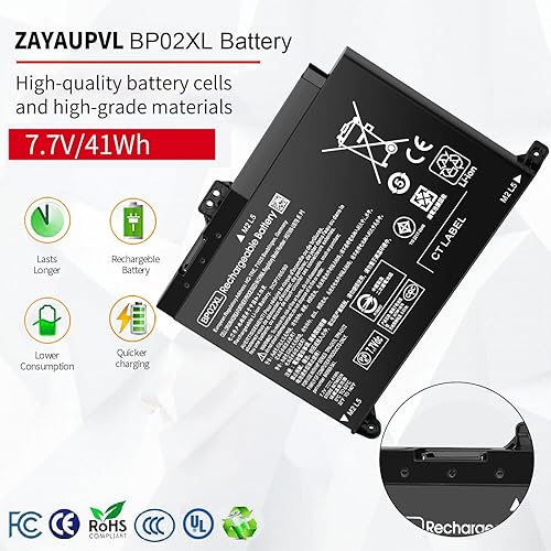 Miniatura 3 de BP02XL 849909-850 Batería para HP Pavilion 15t-au100 15t-au000 15-au062nr 15-au091nr 15-au063cl 15-au023cl 15-au123cl 15-au165cl 15-au15-au165cl