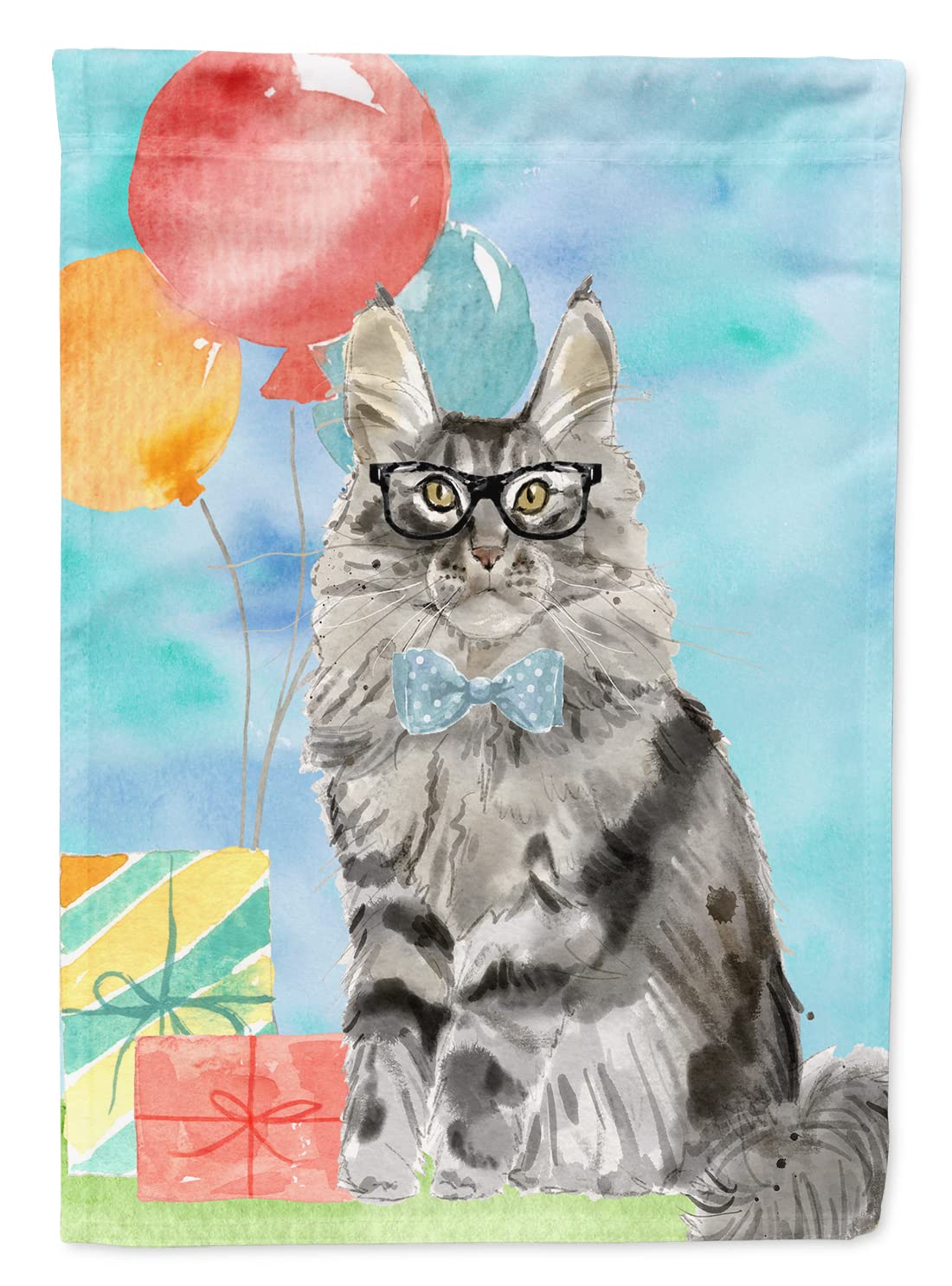Drapeau Maine Coon Happy Birthday Caroline's Treasures, cadeau idéal
