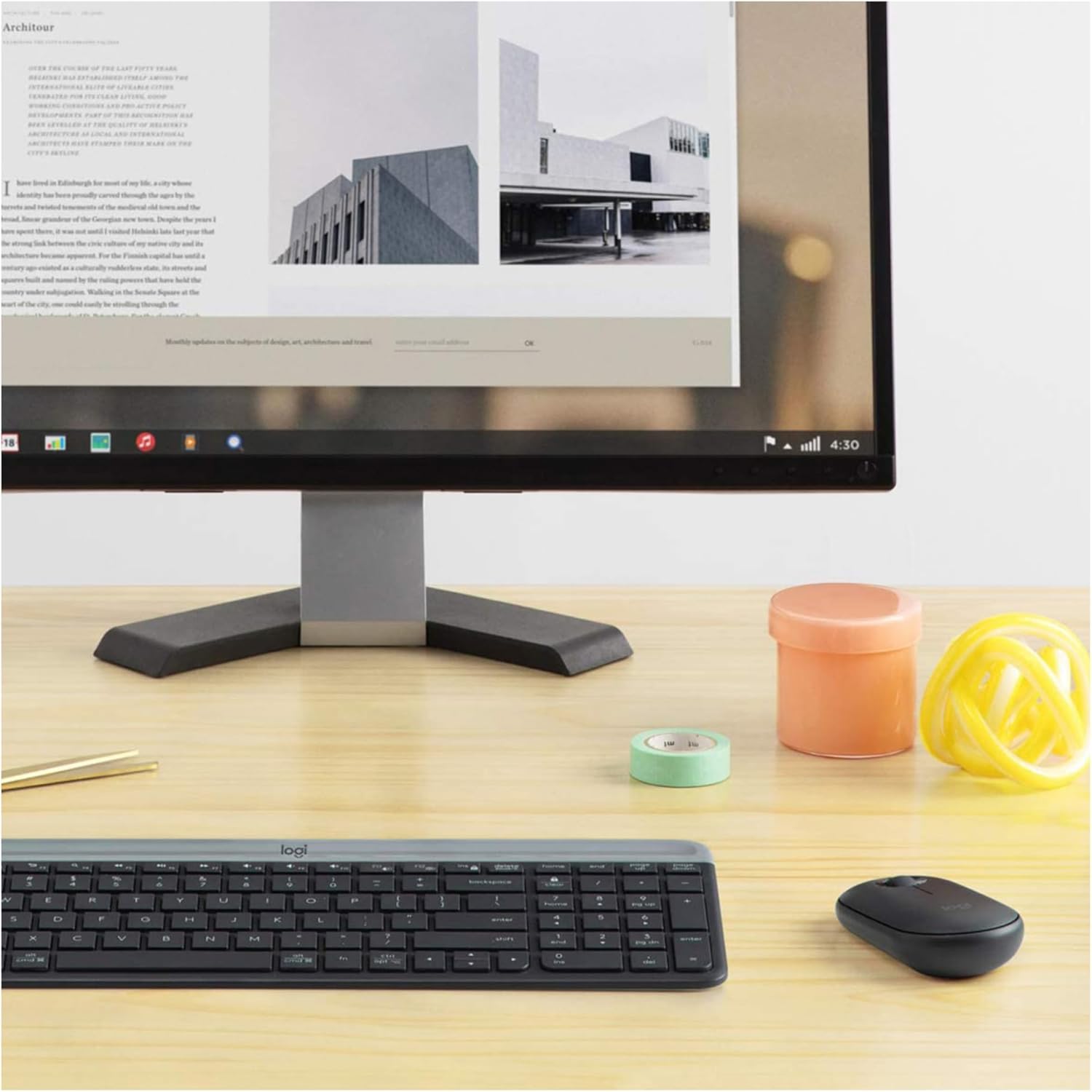 Logitech Slim WRLS Keyboard Mouse Combo, W128232248
