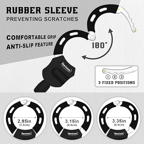 Miniatura 5 de Candados eléctricos antirrobo, soporte para teléfono y scooter E con llave, cerradura antirrobo de alta resistencia con bolsa de almacenamiento