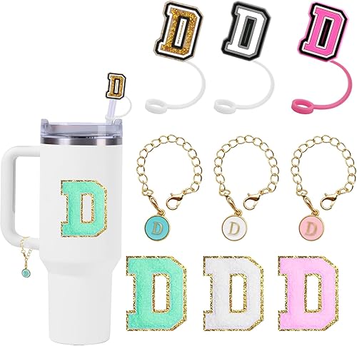 Vista 11 de 6 piezas de cubierta de pajita de silicona, popotes reutilizables, toppers para beber, cubiertas lindas, tapa de pajita de gato para topper Stanley