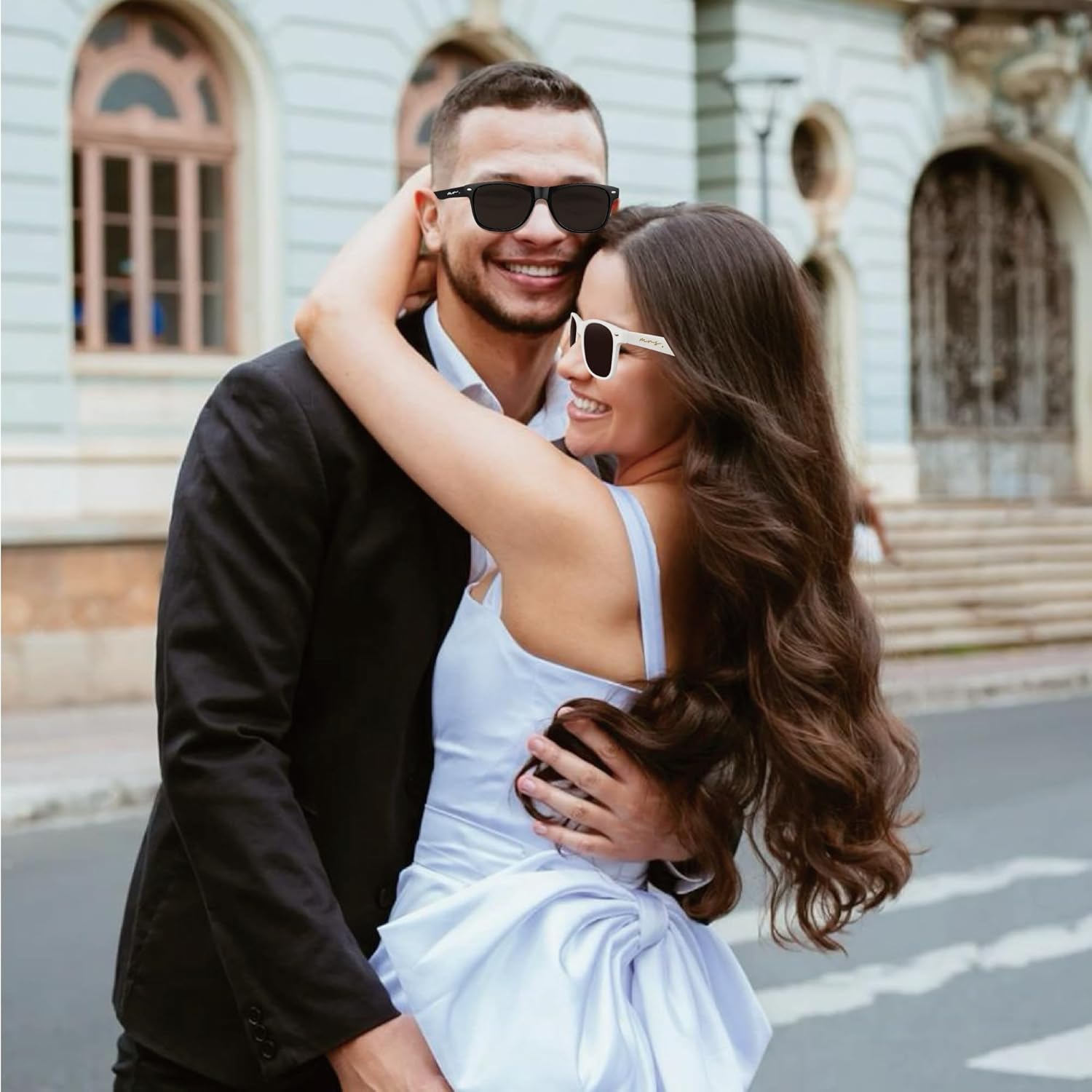 Mr&MrsGifts Bride and Groom Polarized Sunglasses Honeymoon Gifts for the Couple Groom Sunglasses for Engagement Wedding Gifts