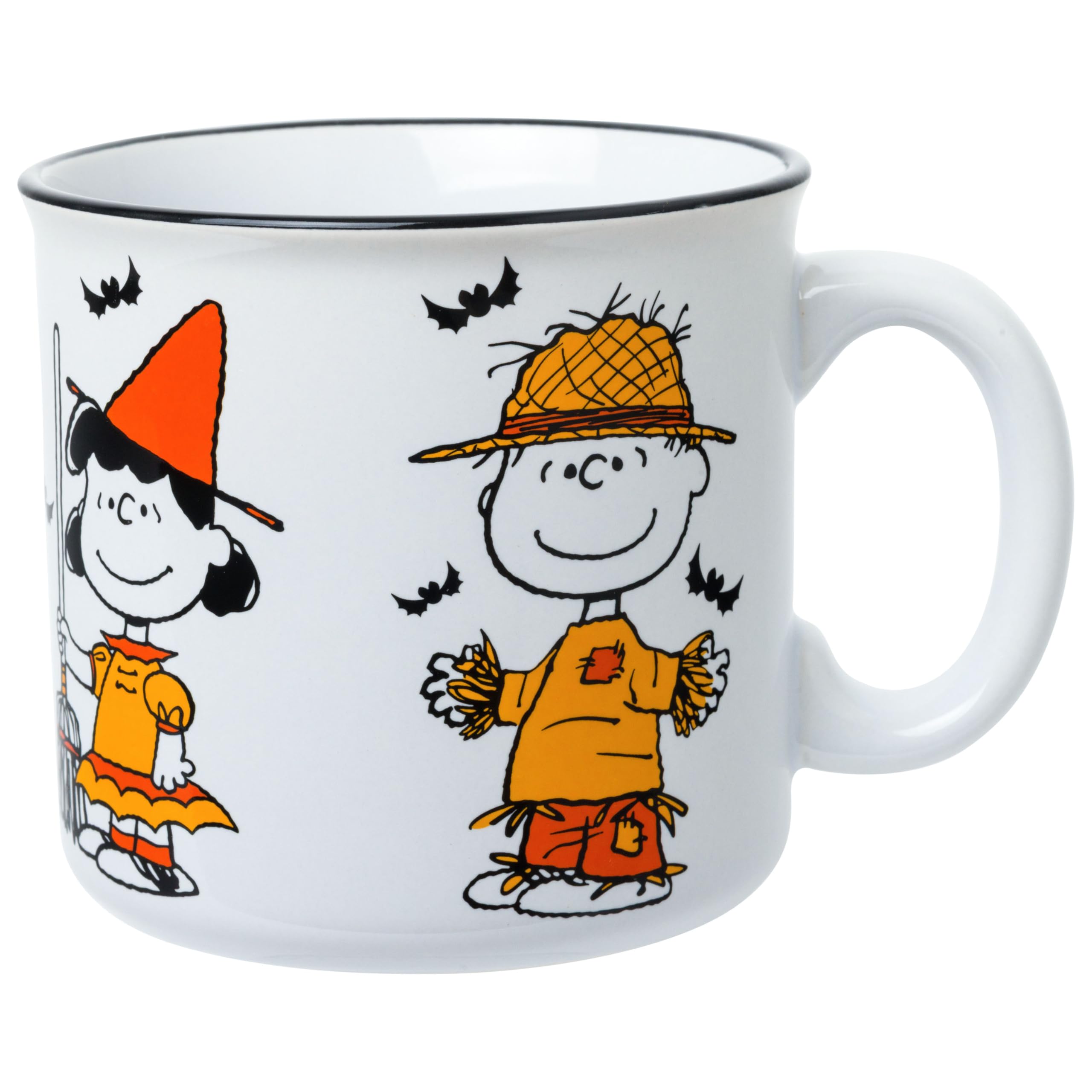 Silver Buffalo Peanuts Halloween Squad Costumes, Keramik Camper Tasse, 567 g | Charlie Brown, Snoopy, Woodstock, Lucy und Linus, 0,59 Liter