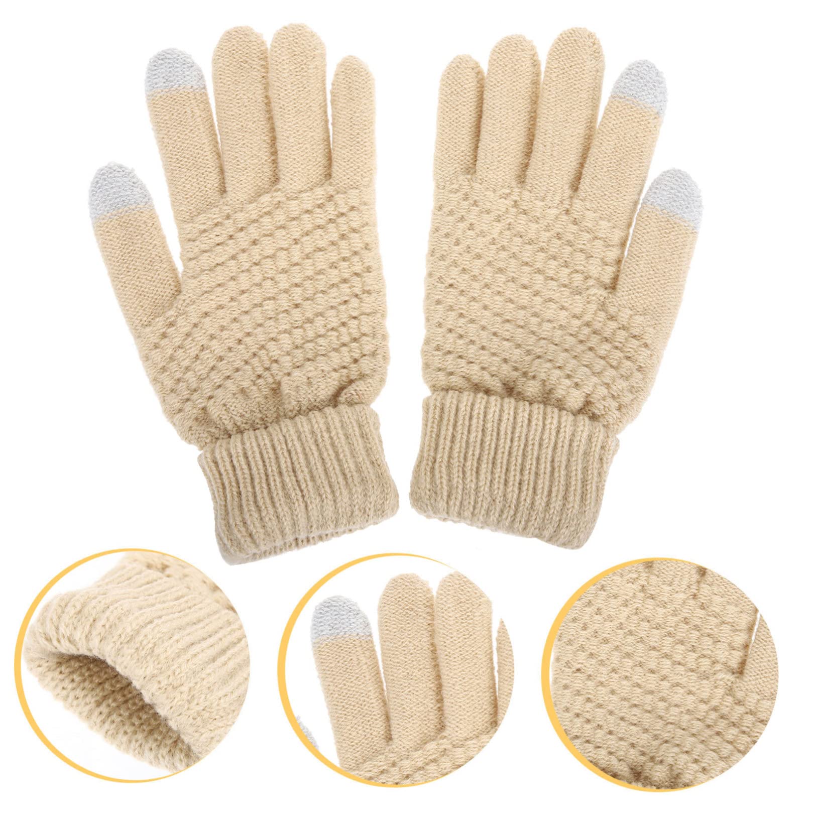 5pares Guantes De Invierno Táctiles Para Mujer Aislantes y Antideslizantes Guantes Cálidos Para Ciclismo y Uso Diario Climas Fríos
