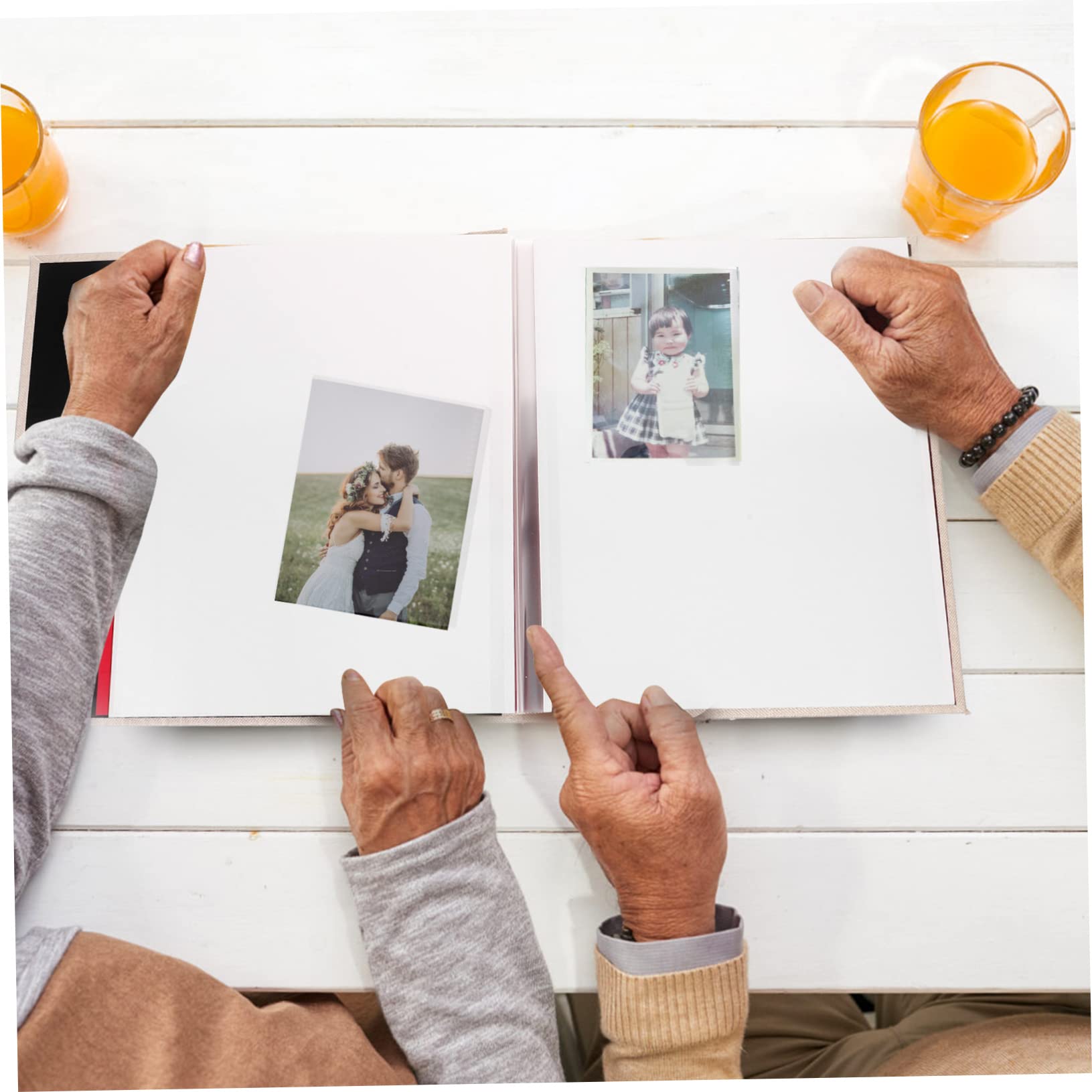 Álbum de Fotos Autoadhesivo de Lino Beige para Manualidades DIY | Tapa Tipo Libro, Apertura Cómoda, Uso Duradero, Estilo Delicado y Especial