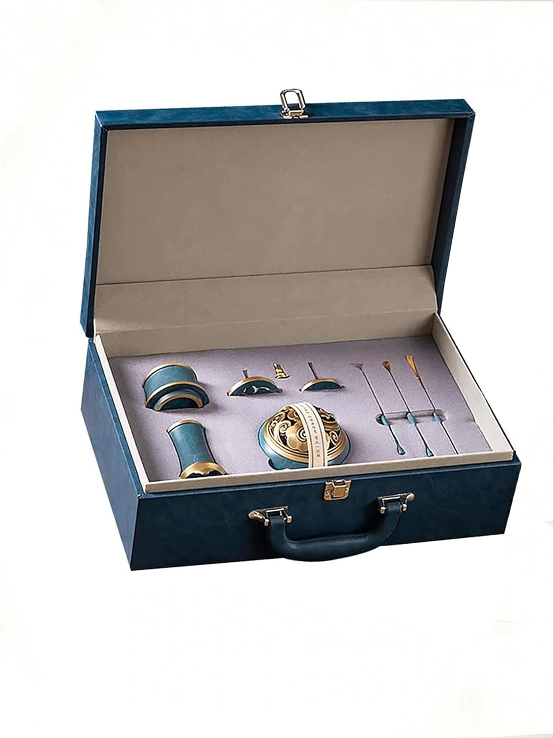 9 PCS/Set Powder Incense Burner Kit,Brass Incense Making