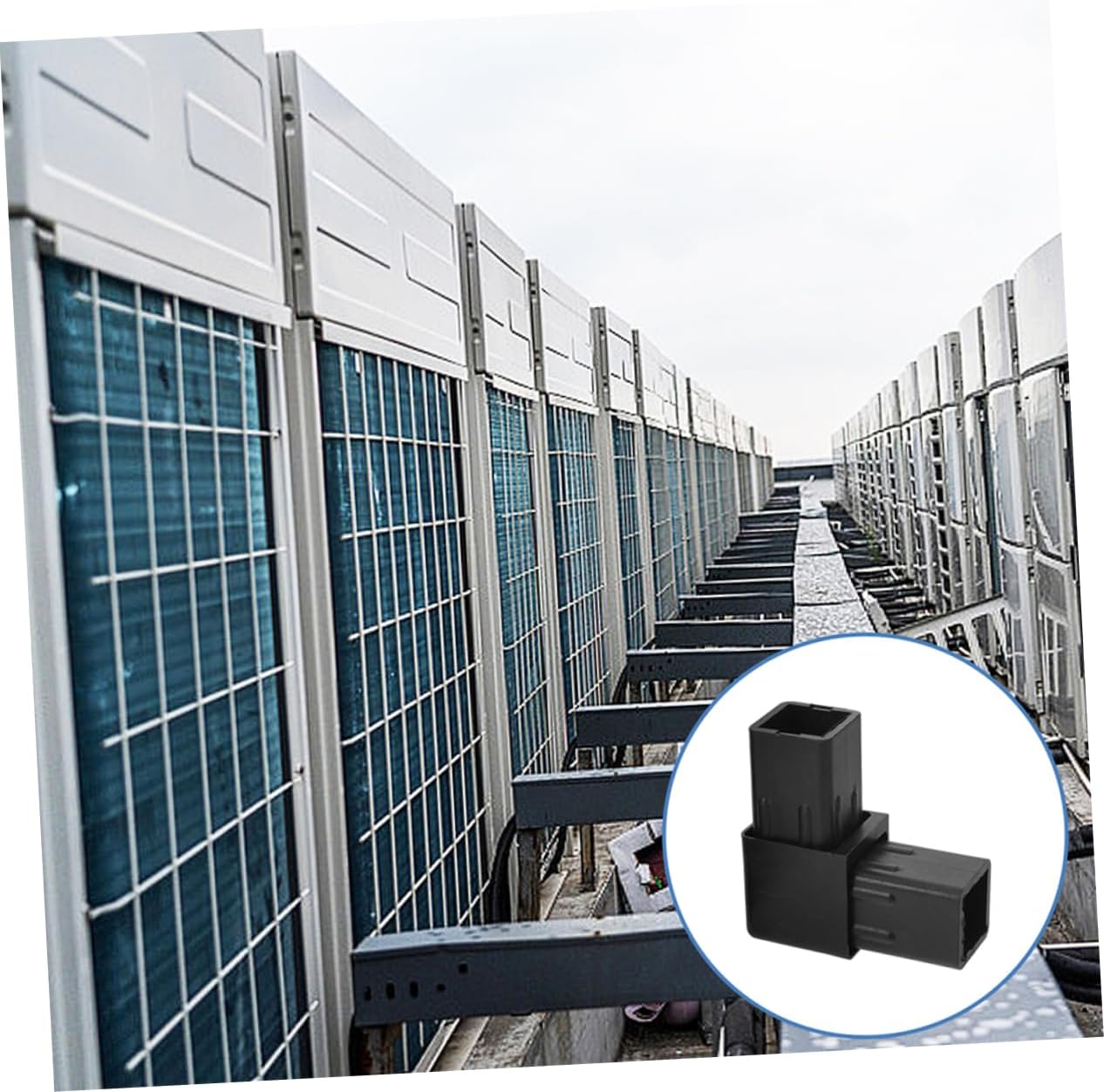 12Pcs Plastic Square Tube Rail Clamps Durable Way Tubing Connectors for Air Conditioner Frames Furniture Stable Reliable Coupling Fittings Versatile Applications