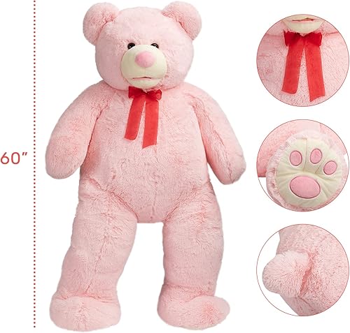 Miniatura 8 de HollyHOME Oso de peluche de peluche gigantes osos de peluche animales de peluche oso de peluche Love Big Footprints 5 pies rosa