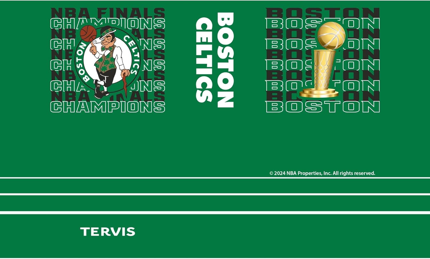 Tervis Traveler NBA Boston Celtics - 2024 NBA Finals Champions Triple Insulated Tumbler Travel Cup Keeps Drinks Cold & Hot, 30oz, Stainless Steel - Image 2