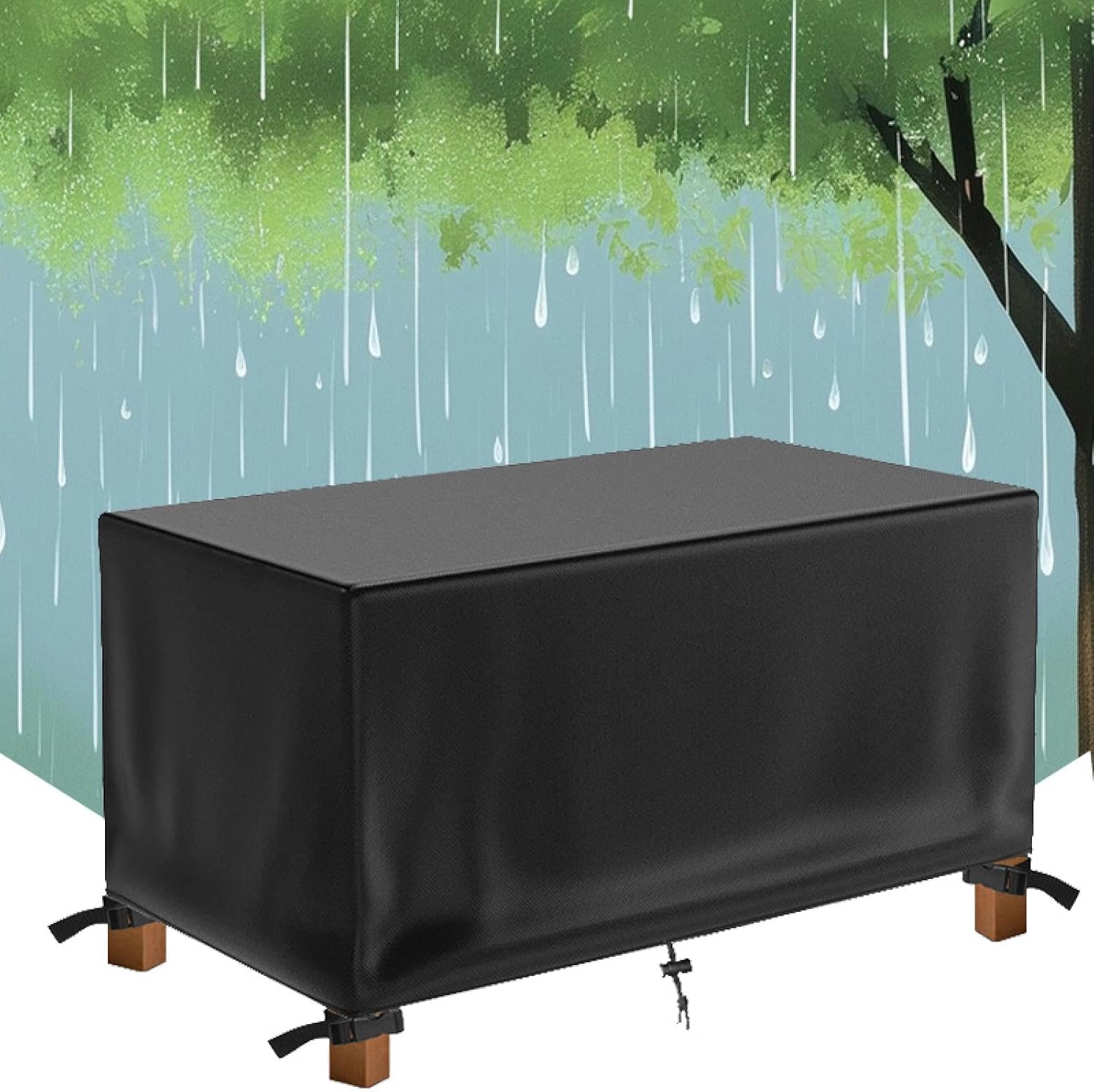 Outdoor Patio Covers Waterproof,Patio Dining Table Cover,All Weather Protection,Upgraded and Durable UV Water Resistant Rectangle Outside Table Cover Weather Proof 94x79x12in/L X WX H