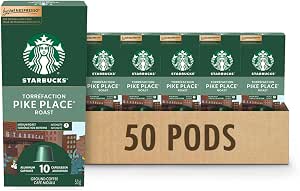 Capsules de café Pike Place Roast STARBUCKS par Nespresso, 5 boîtes, 265 g
