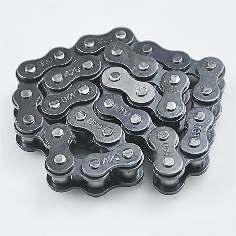 HOLATO #420 Drive Chain 32 Link + Master Link for Coleman Powersports 196cc 6.5 Hp KT196 CK196 HS200GK Go Kart Heavy Duty Parts