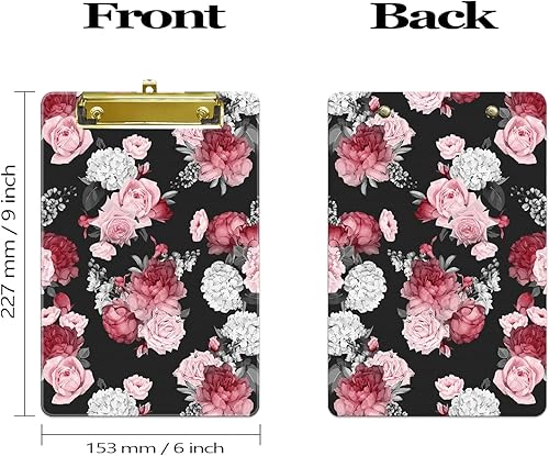 Miniatura 2 de Hongri Portapapeles de plástico pequeño, diseño de moda, tamaño A5, para estudiantes, niños, mujeres, oficina, hogar, clip de perfil bajo, bonito