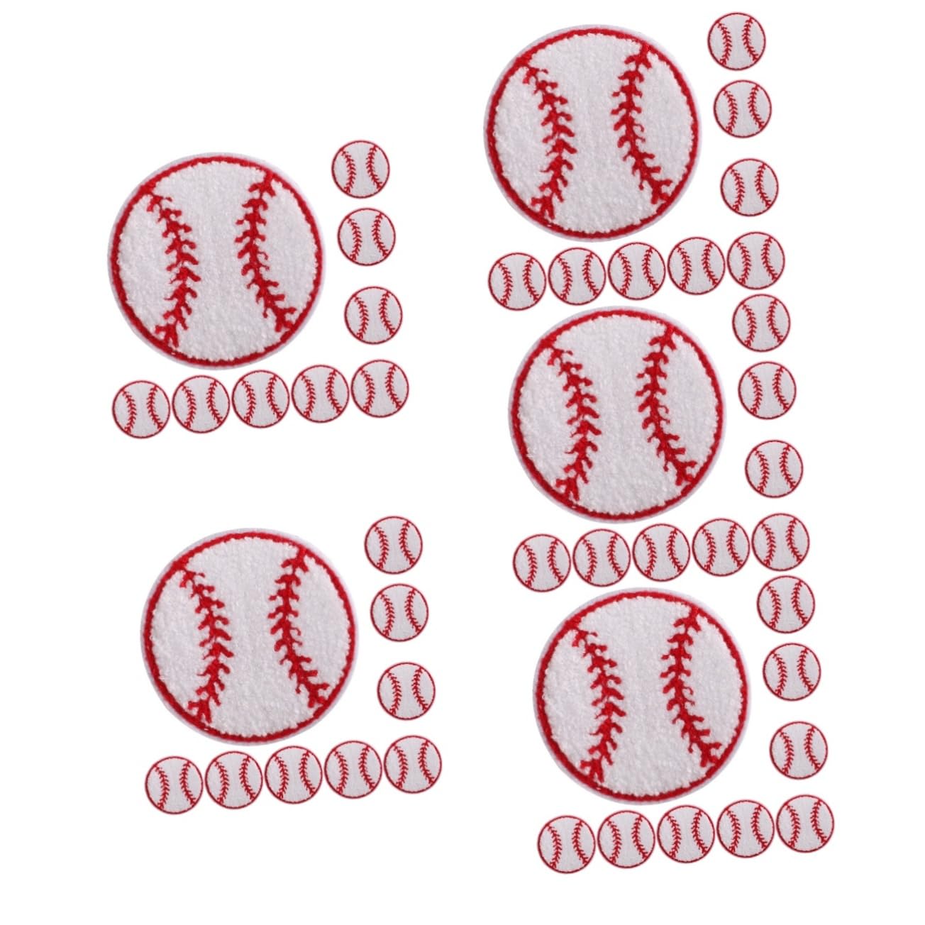50piezas Parche De Beisbol Reemplazable Para Ropa Parches Decorativos Resistente Al Desgaste Para Chaquetas Gorras y Accesorios De Costura