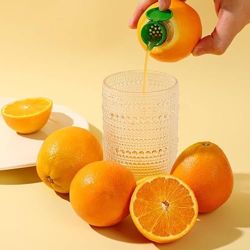 Miniatura 2 de Exprimidor de limón, exprimidor manual de limón con filtro integrado, prensa de cítricos naranja, lima exprimible para cócteles, fácil de usar, 2