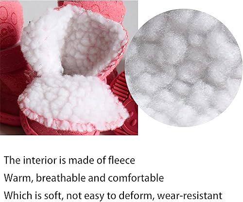 Miniatura 4 de Botas para perro, paquete de 4, protectores antideslizantes para perros pequeños, zapatos de nieve de invierno con suela resistente (marrón, talla 2)