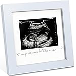 KeaBabies Baby Sonogram Picture Frame - Modern Ultrasound Picture Frames for Mom to Be, First Pregnancy Gifts for Expecting Mom & First Time Dad, Baby Gender Reveal Gifts(Mist Blue)