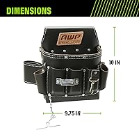 Vista 3 de AWP Tool Pouch, Electrician Tool Pouch, Premium, Professional Multi-Pocket Organizer
