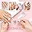 Saviland French Manicure Kit: French Tip Nail Stamp with White Gel Nail Polish Set, Jelly Silicone Nail Stamper Nail Stamper Kit for French Nails Home DIY Nail Salon