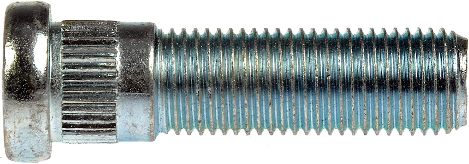 Dorman 610-432 M14-1.50 Serrated Wheel Stud - 15.72 mm Knurl, 52.7 mm Length Compatible with Select Cadillac Models, 10 Pack (Made in USA)