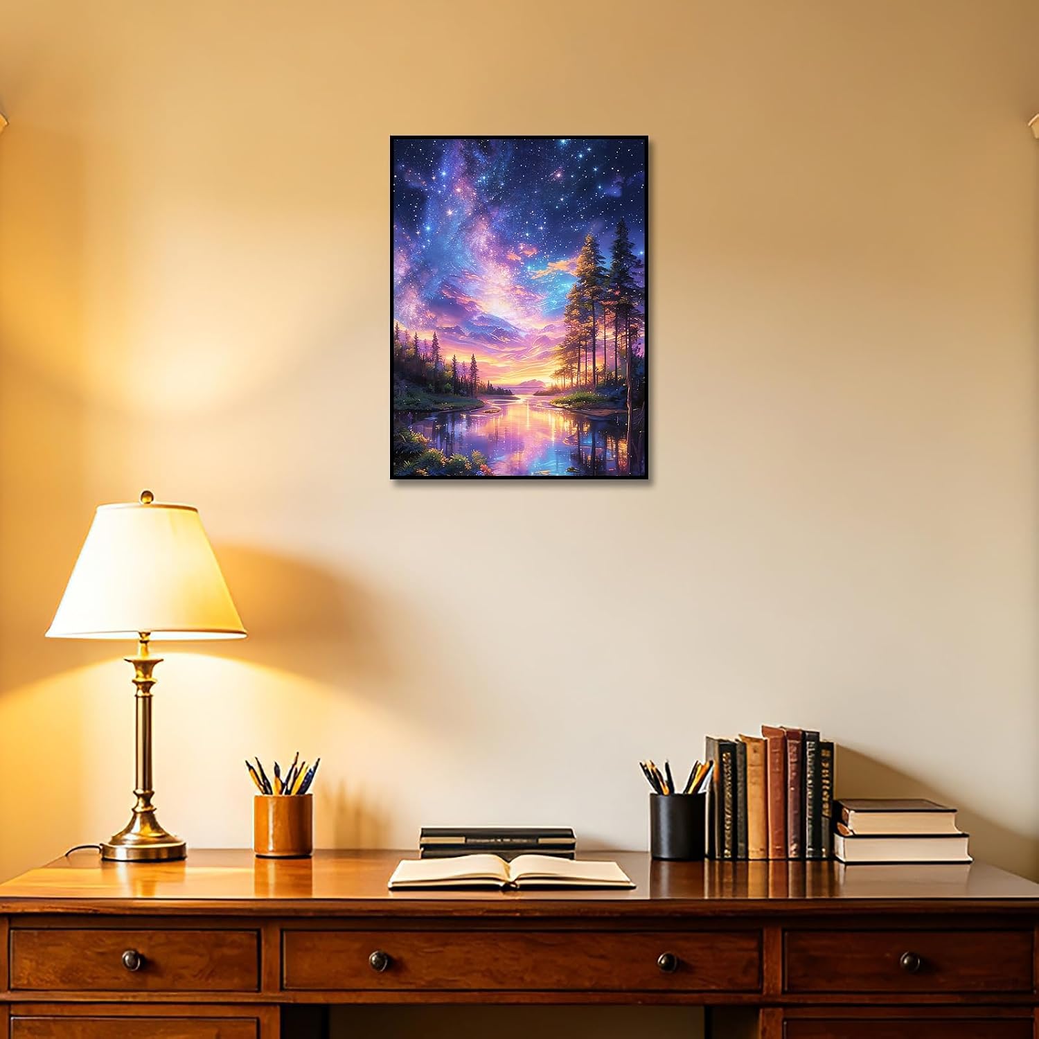 Lanzeyo Diamond Art Kits for Adults Aurora Sky Diamond Painting 12x16in image 4