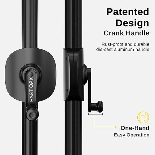 Vista 25 de EAST OAK PUB23003 - Juego de 4 placas base para sombrilla de patio con mortaja y junta de espiga para jardín, color negro