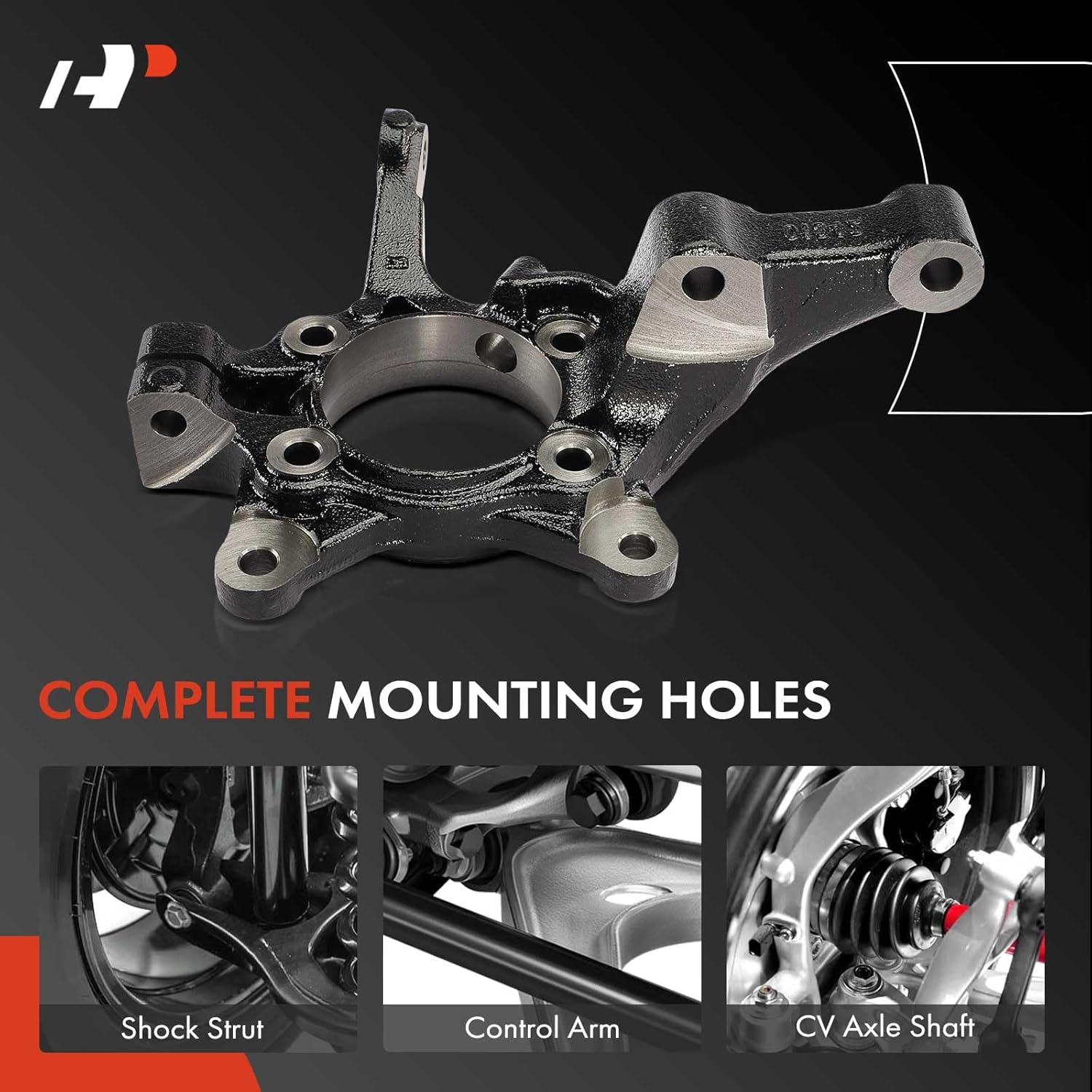 A-Premium Set of 2 Front Suspension Steering Knuckles Compatible with Hyundai Tucson 2015-2021, AWD, Driver and Passenger Side