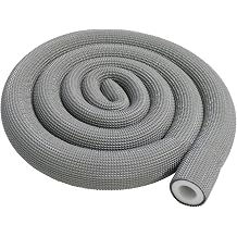 Rubber Foam Insulation Hose - 6ft Long, Black & White Mixed Color, 9x10mm for Water & Air Conditioning Hose, Fitness Grip Support